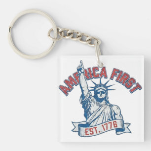 AMERICA FIRST - Est. 1776 Key Ring