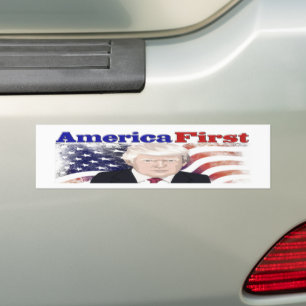 America First stars and stripes Bumper Sticker