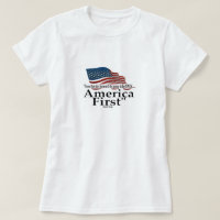 America First Trump Quote Patriotic Flag