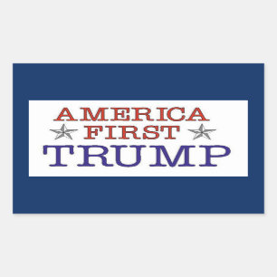 America First Trump Rectangular Sticker