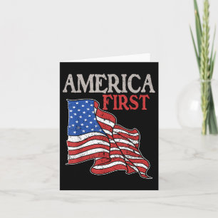 America First Usa American Patriot Flag Memorial D Card