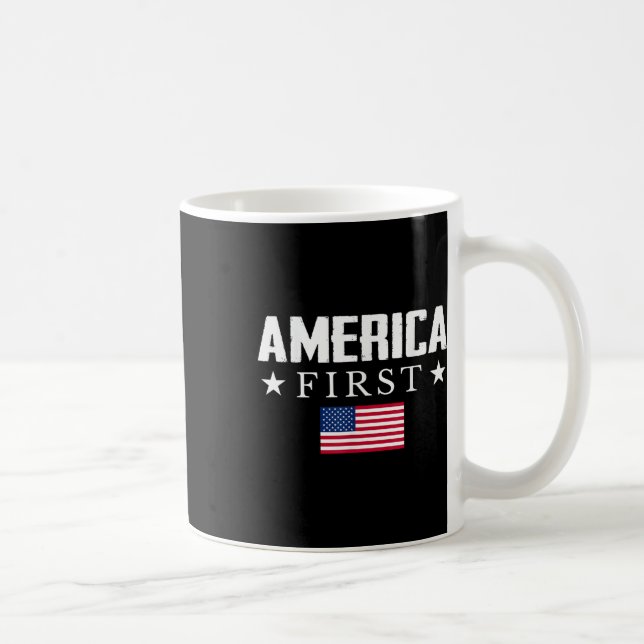America First Usa Flag  Coffee Mug (Right)