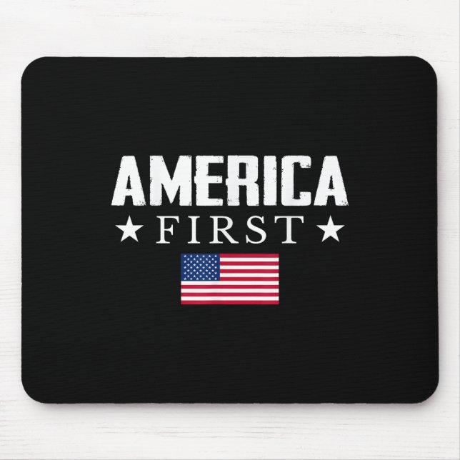 America First Usa Flag  Mouse Mat (Front)