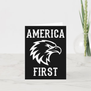 America First USA Flag Patriotic 4th July Men Card