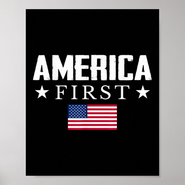 America First Usa Flag  Poster (Front)