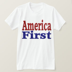 America First with red and blue text T-Shirt