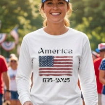 America Flag 1776 to 2026 USA 250 Birthday July 4