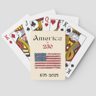 America Flag 1776 to 2026 USA 250th Anniversary  Playing Cards