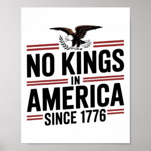 America Flag 4th July Decor No Kings In America Si