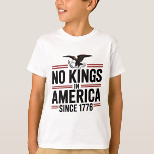 America Flag 4th July Decor No Kings In America Si T-Shirt