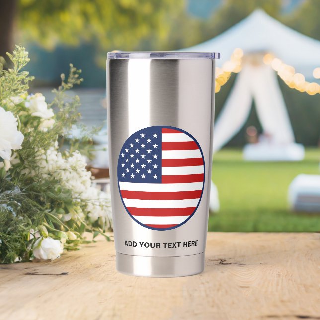 America Flag 4th of July Custom Insulated Tumbler (Wedding)
