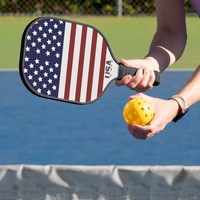 America Flag American USA  Pattern Pickleball Paddle (Insitu)