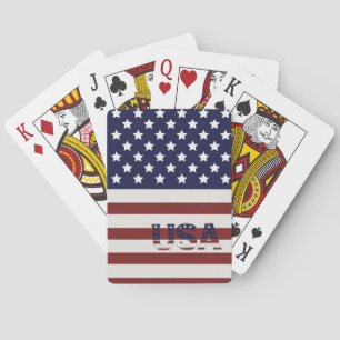 America Flag American USA Pattern Playing Cards