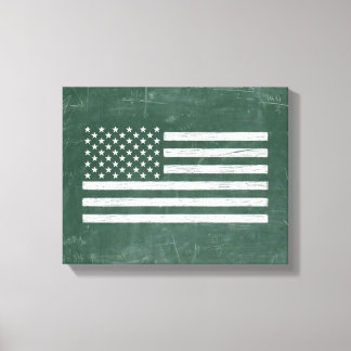 America Flag Chalkboard Art (Drawing No. 1) Canvas Print