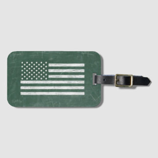 America Flag Chalkboard Art (Drawing No. 1) Luggage Tag