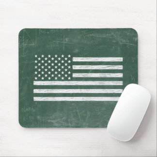 America Flag Chalkboard Art (Drawing No. 1) Mouse Mat