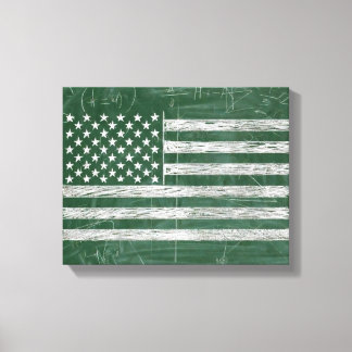 America Flag Chalkboard Art (Drawing No. 3) Canvas Print