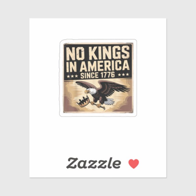America Flag  Decor No Kings In America Since 1776 (Sheet)