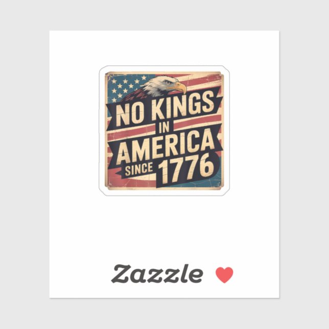 America Flag  Decor No Kings In America Since 1776 (Sheet)