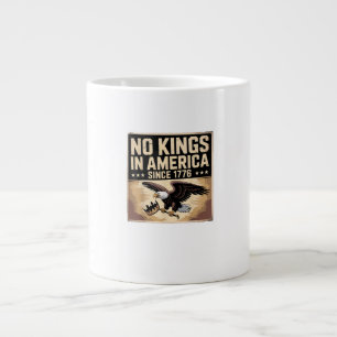 America Flag  Decor No Kings In America Since 1776 Large Coffee Mug
