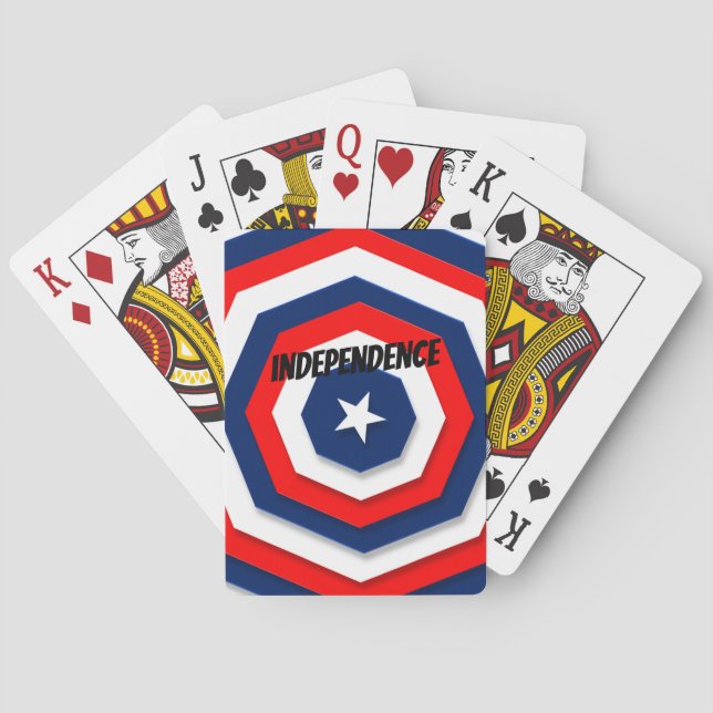 America Flag Design Playing Cards (Back)