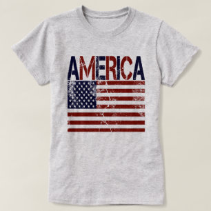 America Flag Grungy T-Shirt