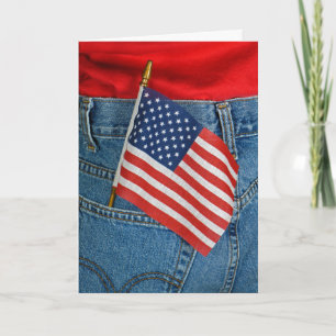 America flag in pocket card