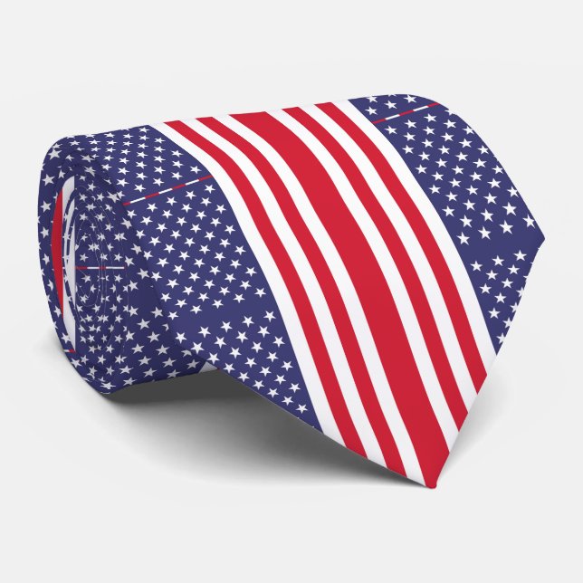 America Flag Neck Tie (Rolled)