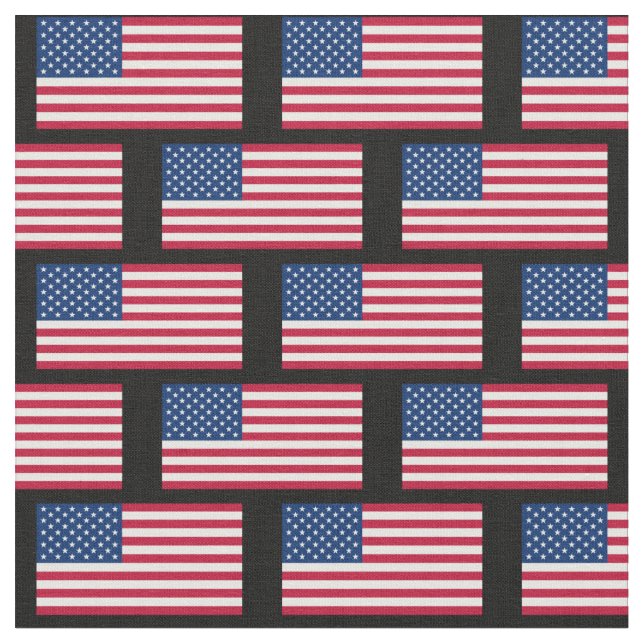 America Flag Pattern USA Banner Fabric (Close Up)