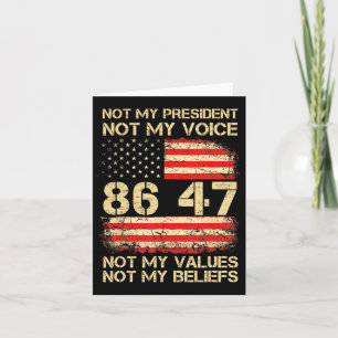 America Flag Resist Not My President Anti-trump 86 Card