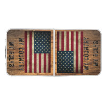 America flag tailgate Beer Pong Table