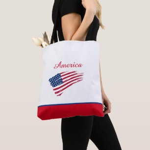 America Flag Tote Bag