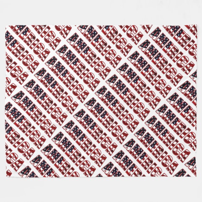America Fleece Blanket (Front (Horizontal))