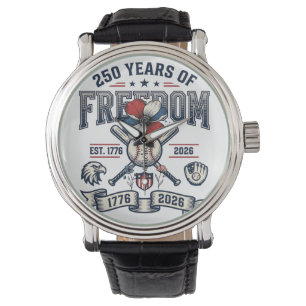 America Floral Patriotic Vintage Vector Design_1 Watch