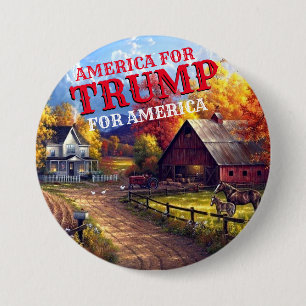 AMERICA FOR TRUMP 7.5 CM ROUND BADGE
