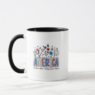 America Freedom Brave independence Power 4th July Mug