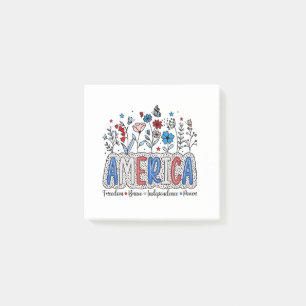 America Freedom Brave independence Power 4th July Post-it Notes