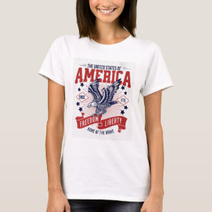 "America Freedom Liberty T-Shirt - Patriotic Pride