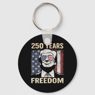 America Funny Trump 4th July Key Ring
