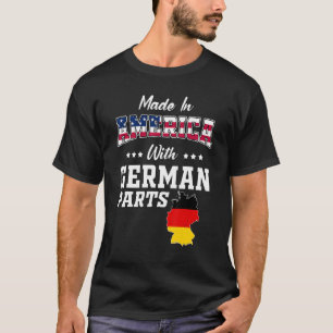America German Parts Germany Map Usa Flag Ancestry T-Shirt