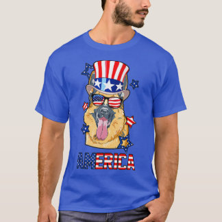 America German Shepherd  Dog Owner 4th of July  T-Shirt