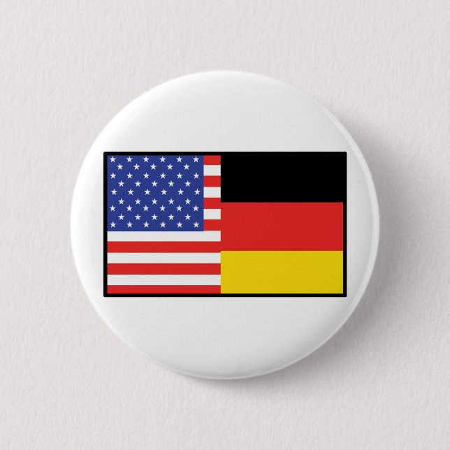 America Germany 6 Cm Round Badge (Front)