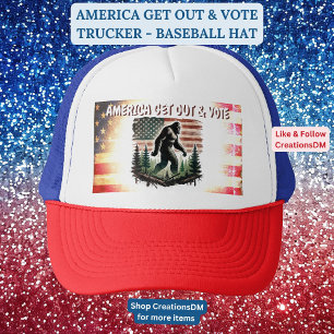 AMERICA GET OUT & VOTE  TRUCKER HAT