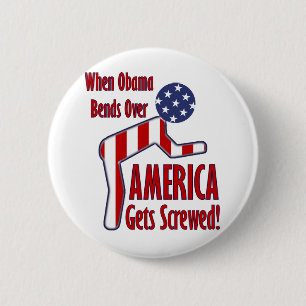 America Gets Screwed 6 Cm Round Badge