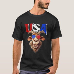 America Goat Lover USA Goat Costume Funny Goat T-Shirt