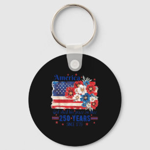 America god shed grace on thee 250 years since 177 key ring
