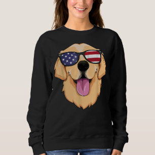 America Golden Retriever 4th Of July For Men Boys Sweatshirt