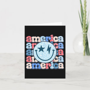 America Groovy Smile Shirt For Women 4th Of July P Card