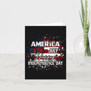 America Happy 4th Of July Independence Day Men Wom Card