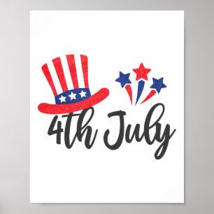 America Happy 4th Of July Independence Day Men Wom Poster